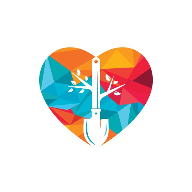 Diseño de logotipo vectorial de árbol de pala