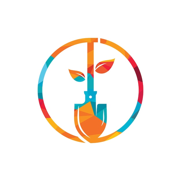 Diseño de logotipo vectorial de árbol de pala