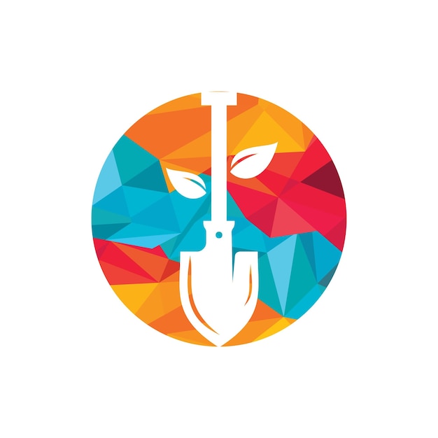 Diseño de logotipo vectorial de árbol de pala