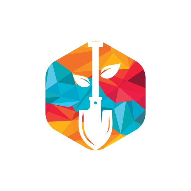 Diseño de logotipo vectorial de árbol de pala