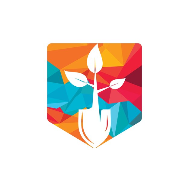 Diseño de logotipo vectorial de árbol de pala