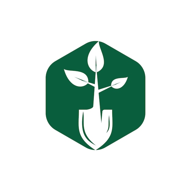 Diseño de logotipo vectorial de árbol de pala