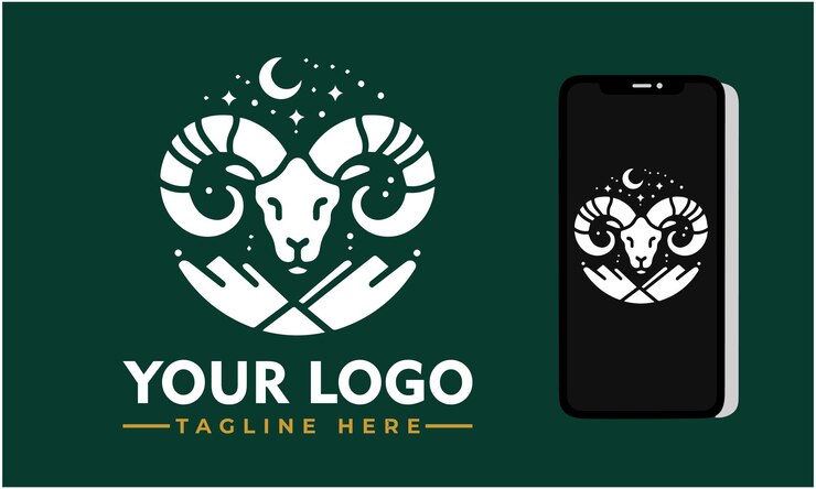 Vector diseño del logotipo vectorial de aries aries signo zodiacal oveja vector del logotipo para el grupo de signos zodiacales