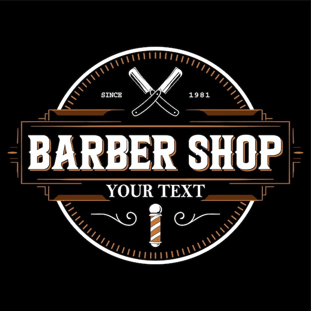 Diseño de logotipo vectorial para barbería