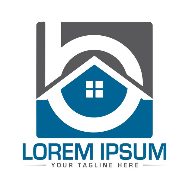 Diseño de logotipo vectorial de bienes raíces Diseño de logotipo de bienes raíces de edificios