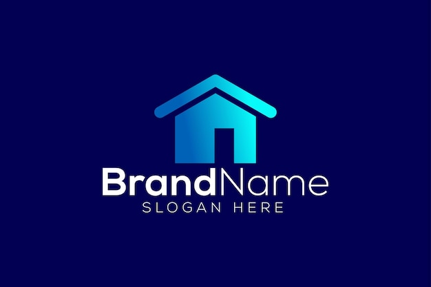 Diseño de logotipo vectorial de bienes raíces para hogares mínimos y profesionales