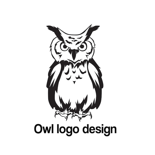 Diseño del logotipo vectorial del búho