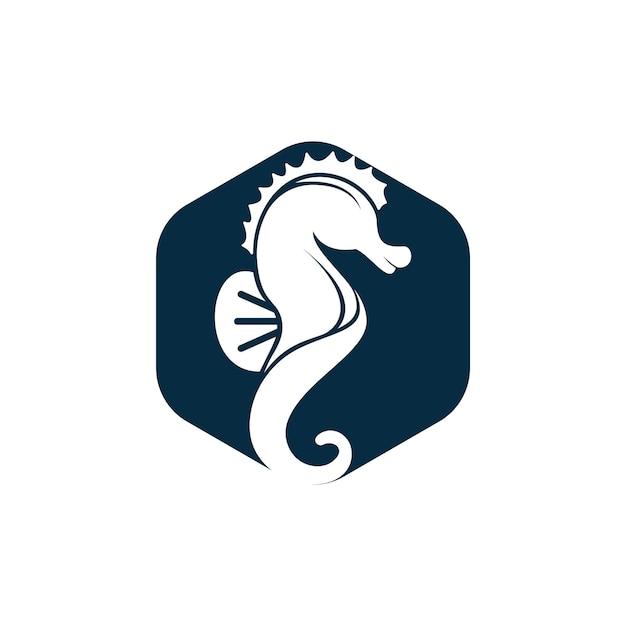 Diseño del logotipo vectorial del caballo de mar