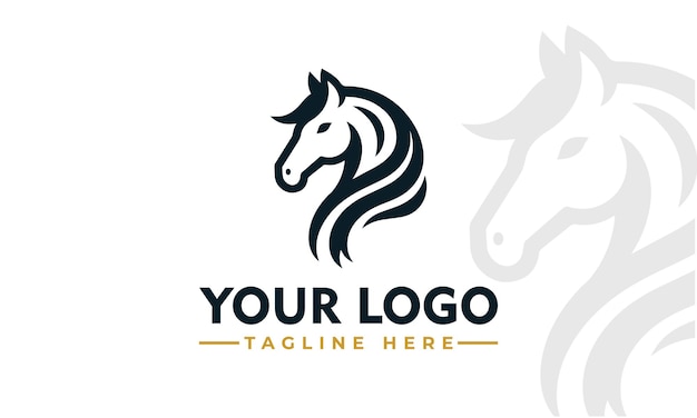 Diseño de logotipo vectorial de caballo Vector de logotipo de unicornio vintage para identidad empresarial
