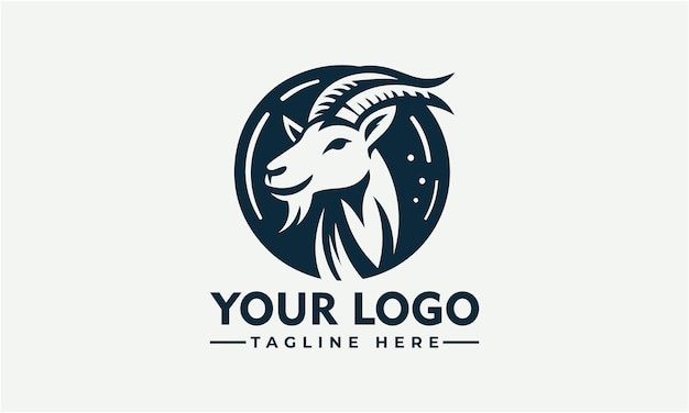 Diseño de logotipo vectorial de cabra vintage buffalo vector de logotipo de cabra para el amante de la cabra