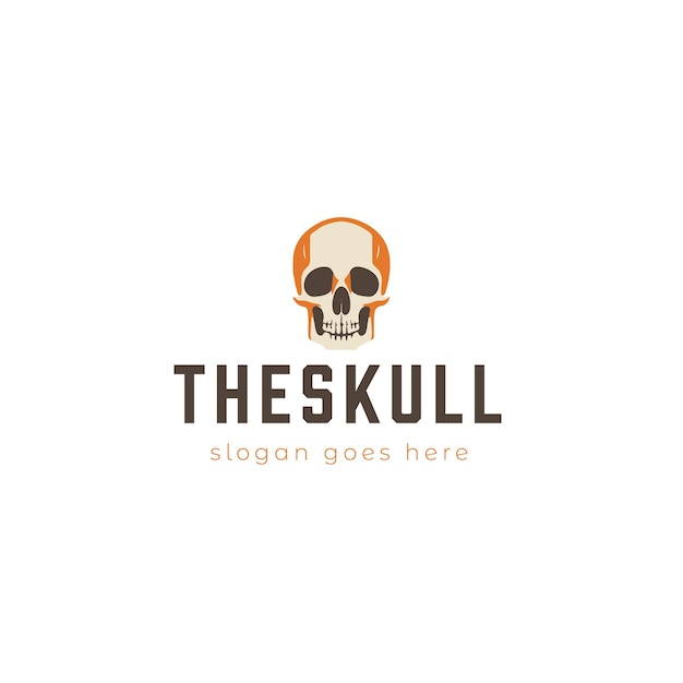 Diseño de logotipo vectorial de calavera