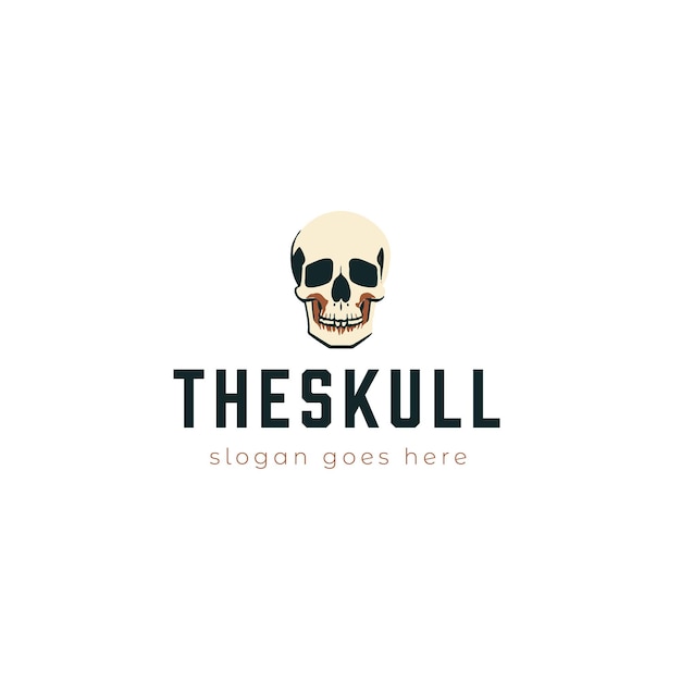 Diseño de logotipo vectorial de calavera