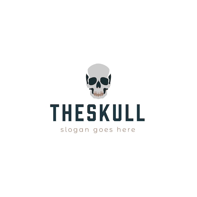 Diseño de logotipo vectorial de calavera