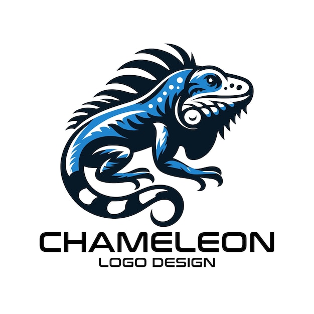 Diseño de logotipo vectorial camaleón