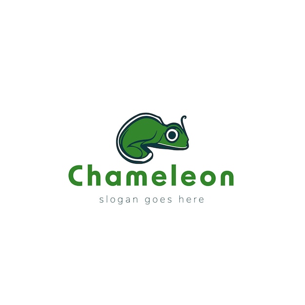 Diseño de logotipo vectorial camaleón