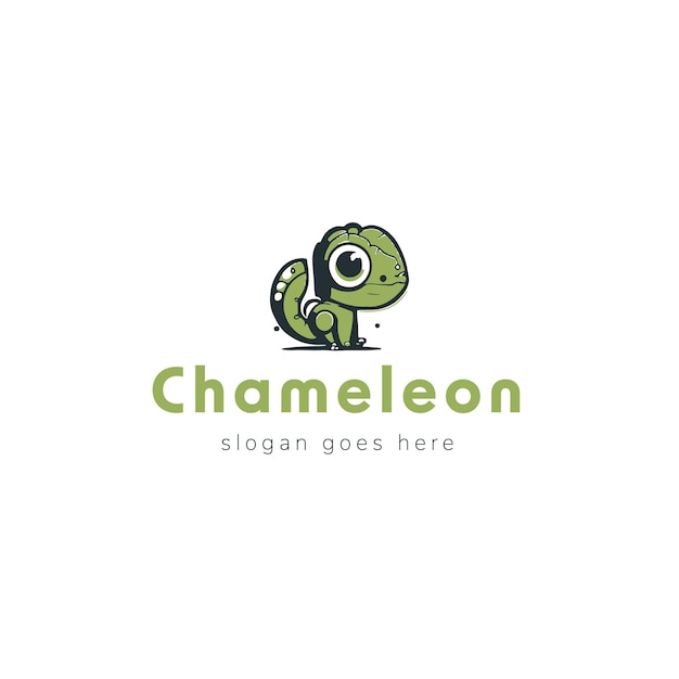 Diseño de logotipo vectorial camaleón
