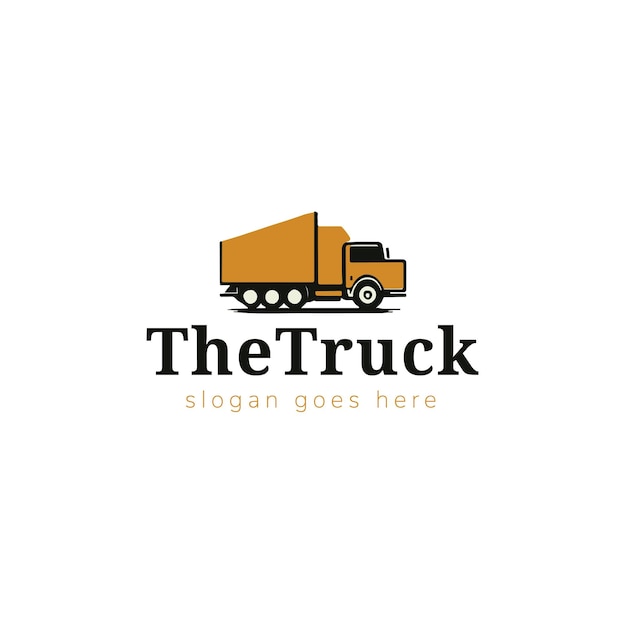 Diseño de logotipo vectorial de camión