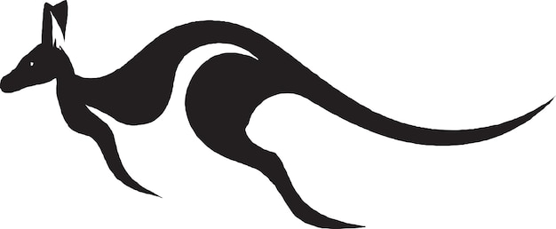 Diseño de logotipo vectorial de canguro saltador para marcas atléticas o de fitness