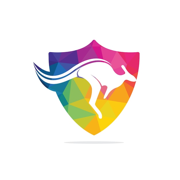 Diseño de logotipo vectorial canguro
