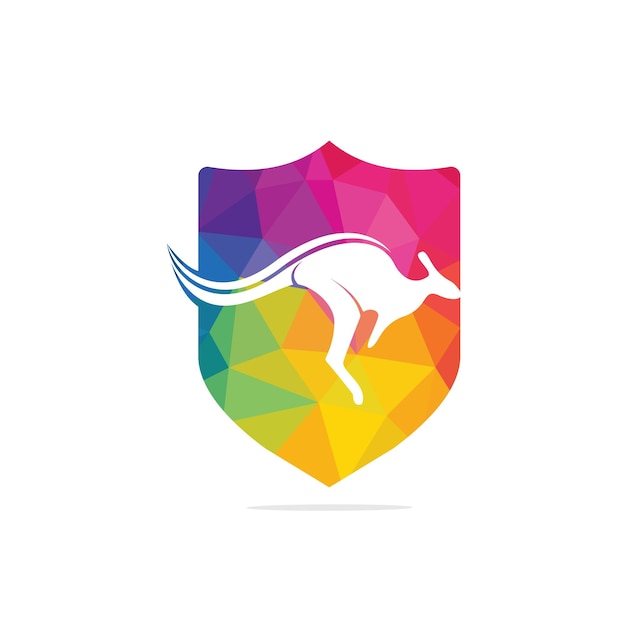 Diseño de logotipo vectorial canguro
