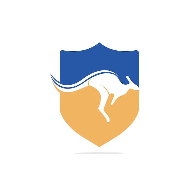 Diseño de logotipo vectorial canguro