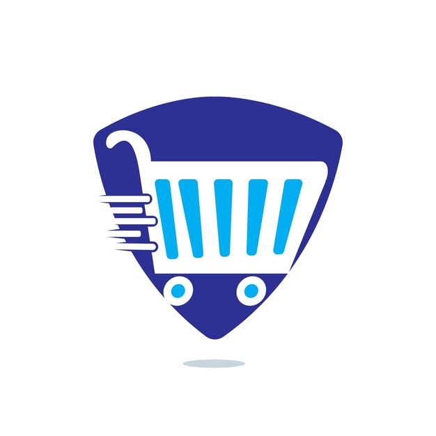 Diseño de logotipo vectorial de carrito de compras