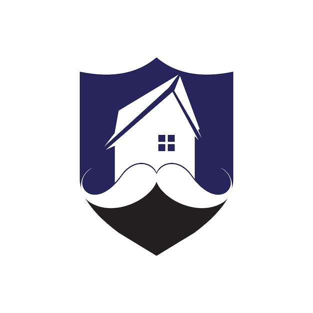 Diseño del logotipo vectorial de la casa del bigote