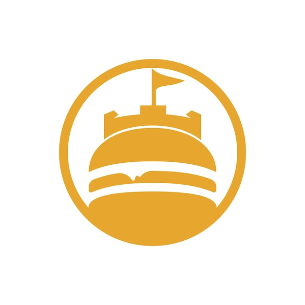 Diseño de logotipo vectorial del castillo de hamburguesas