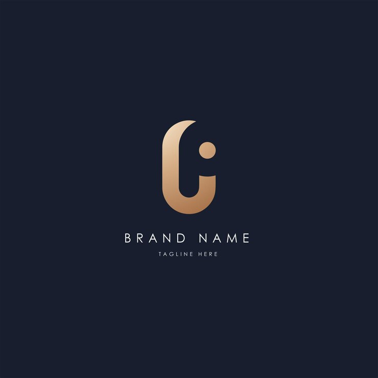 Vector diseño del logotipo vectorial de ci imagen vectorial alfabética de lujo estilo dorado