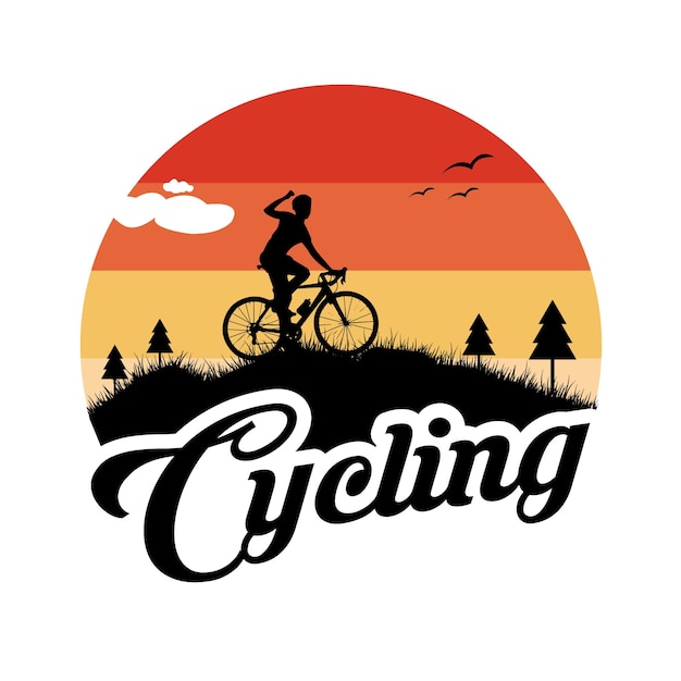Diseño de logotipo vectorial de clubes deportivos de ciclismo creativos modernos y únicos Ilustraciones de logotipo de ciclismo diseño de logotipo vectorio