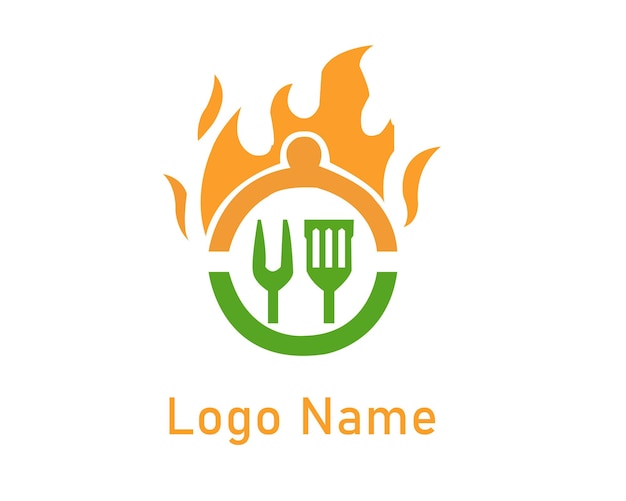 Diseño de logotipo vectorial de cocina