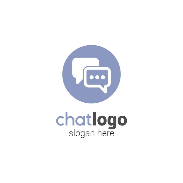 Vector diseño de logotipo vectorial concepto de burbuja de chat
