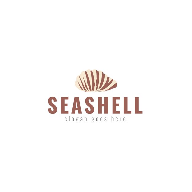 Diseño de logotipo vectorial de concha marina