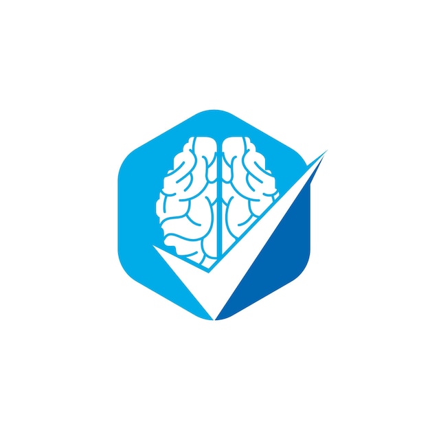 Diseño de logotipo vectorial de control cerebral