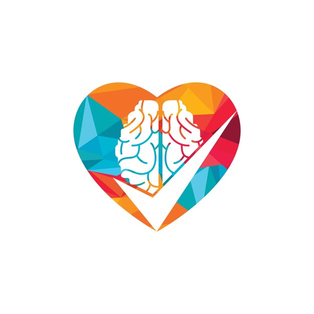 Diseño de logotipo vectorial de control cerebral