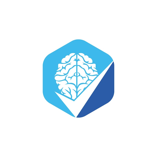 Diseño de logotipo vectorial de control cerebral