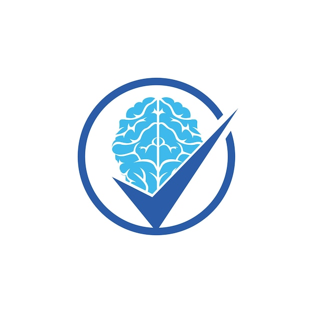 Diseño de logotipo vectorial de control cerebral