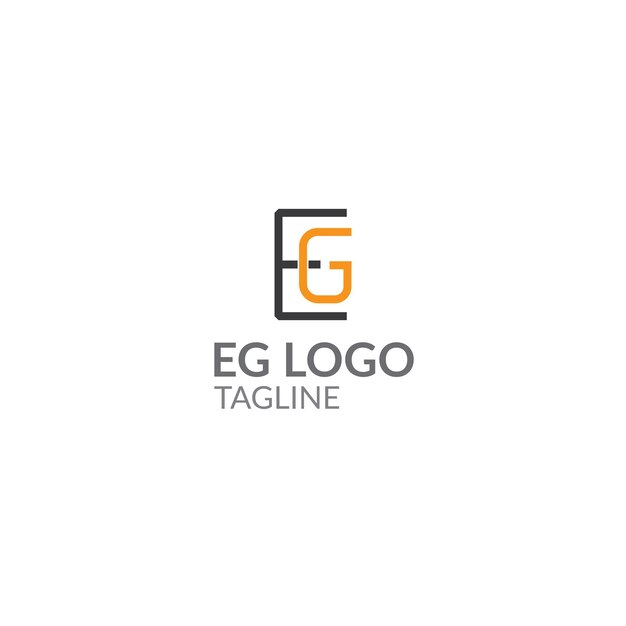Diseño de logotipo vectorial creativo con letra EG