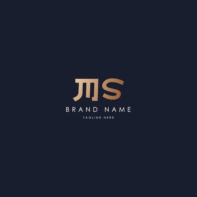 Diseño de logotipo vectorial creativo y moderno de MS