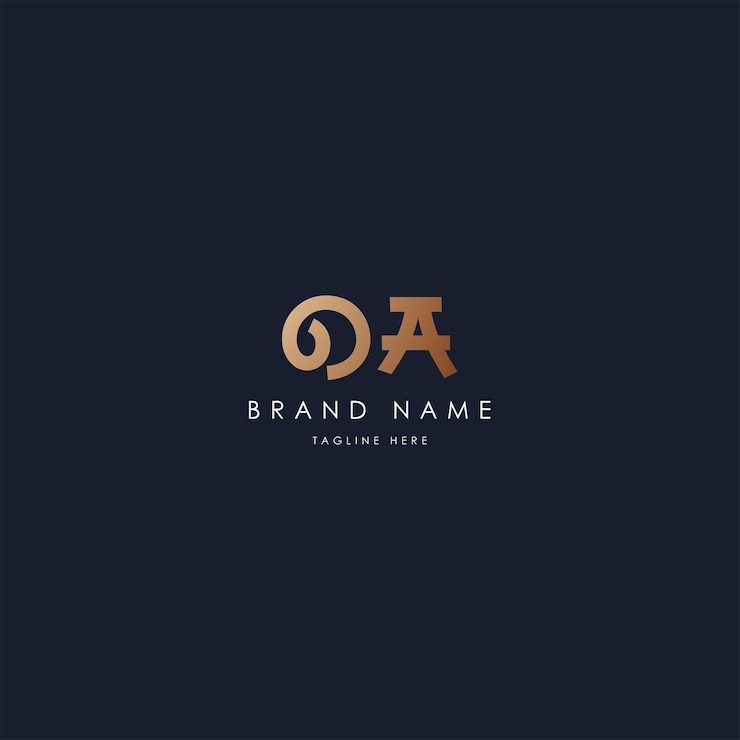 Vector diseño de logotipo vectorial creativo y moderno de oa