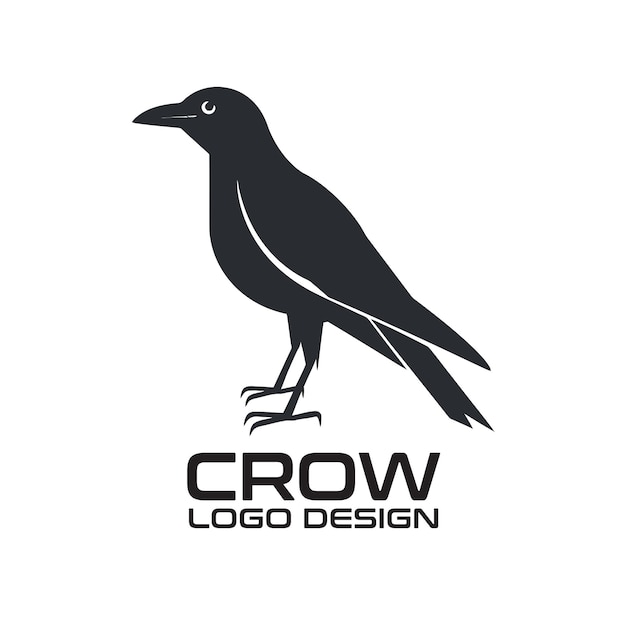 Diseño de logotipo vectorial de cuervo