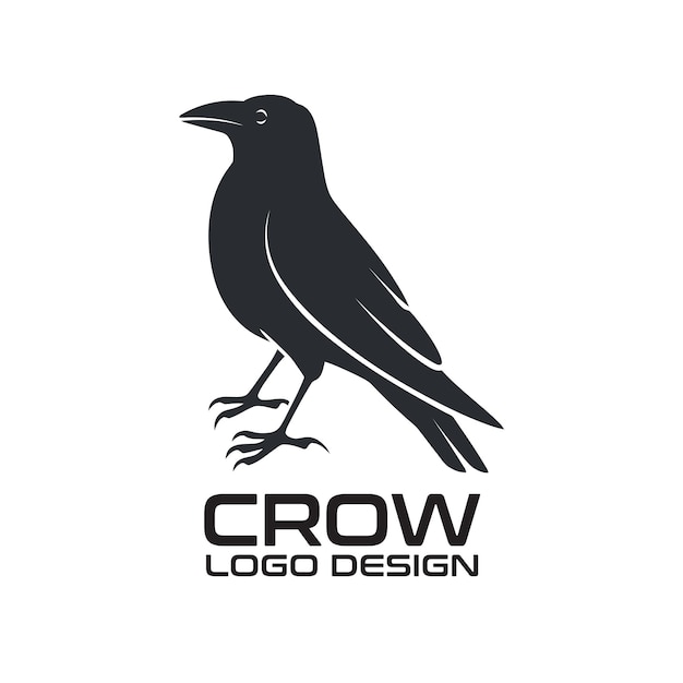 Diseño de logotipo vectorial de cuervo