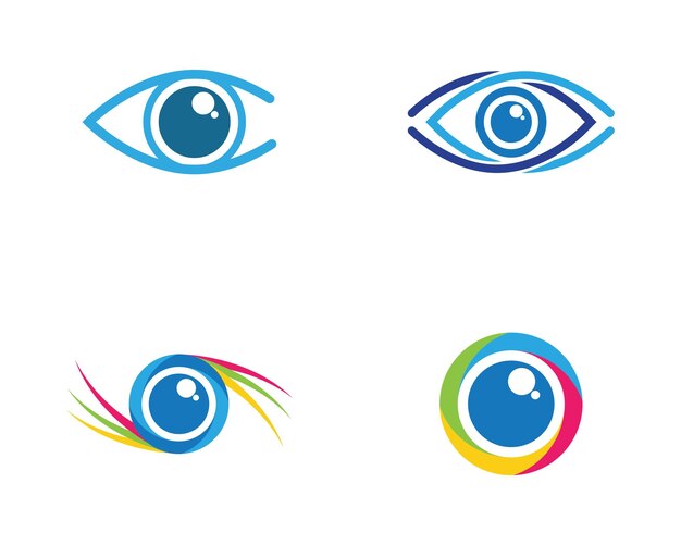 Diseño de logotipo vectorial para el cuidado de los ojos