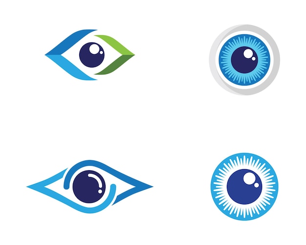 Diseño de logotipo vectorial para el cuidado de los ojos