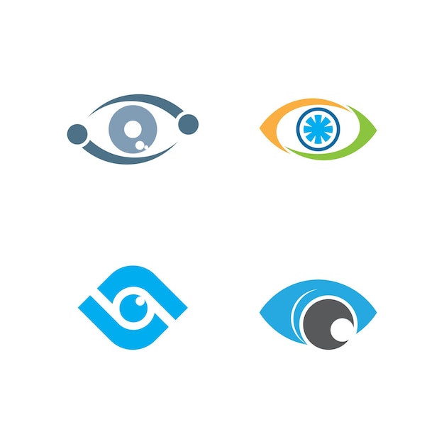 Diseño de logotipo vectorial para el cuidado de los ojos