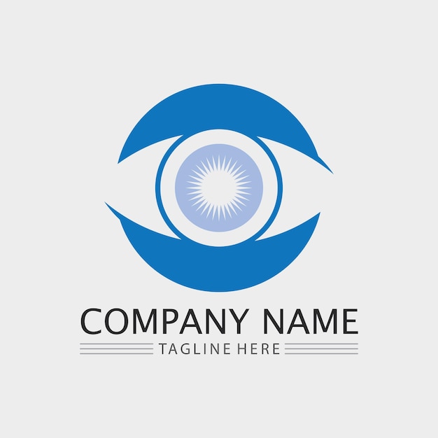 Diseño de logotipo vectorial para el cuidado de los ojos