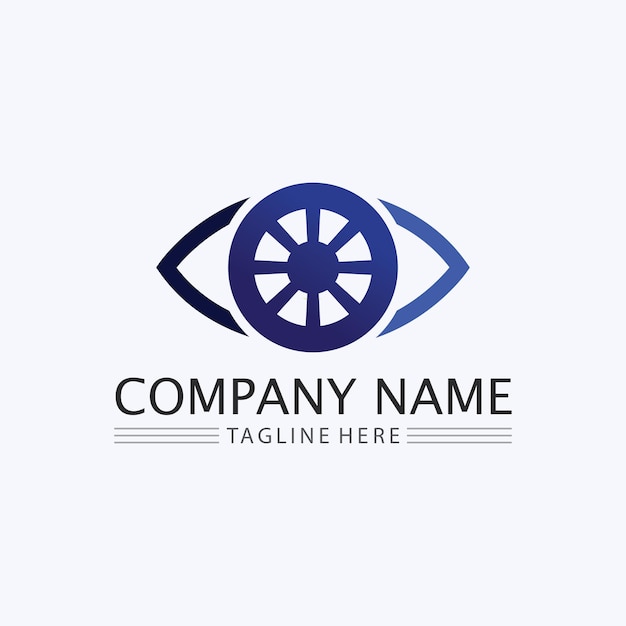 Diseño de logotipo vectorial para el cuidado de los ojos