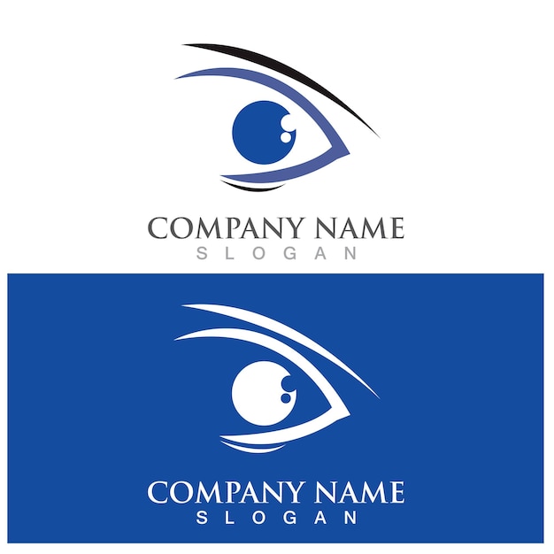 Diseño de logotipo vectorial para el cuidado de los ojos