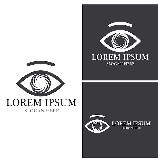 Diseño de logotipo vectorial para el cuidado de los ojos