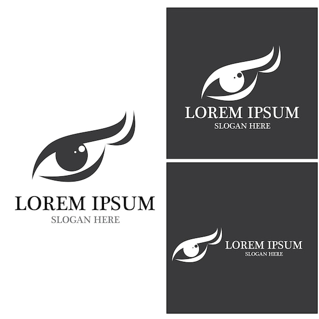 Diseño de logotipo vectorial para el cuidado de los ojos